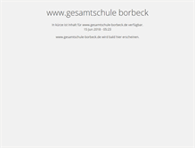 Tablet Screenshot of gesamtschule-borbeck.de